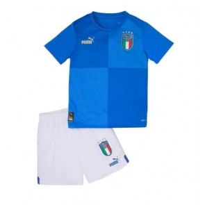 Itálie Dětské Domácí dres komplet 2022 Krátký Rukáv (+ trenýrky)